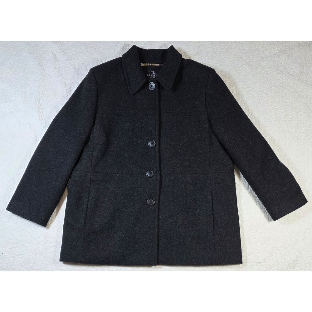 Braefair Charcoal Gray Wool Coat